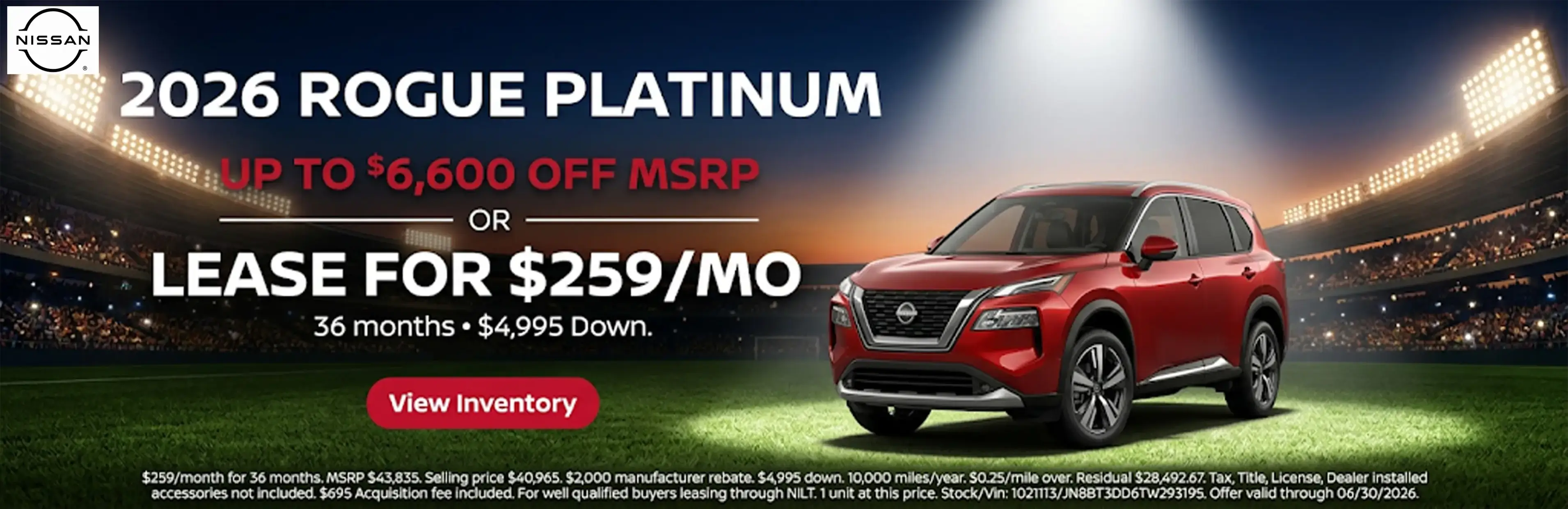 Special offer on    2026 Rogue Platinum